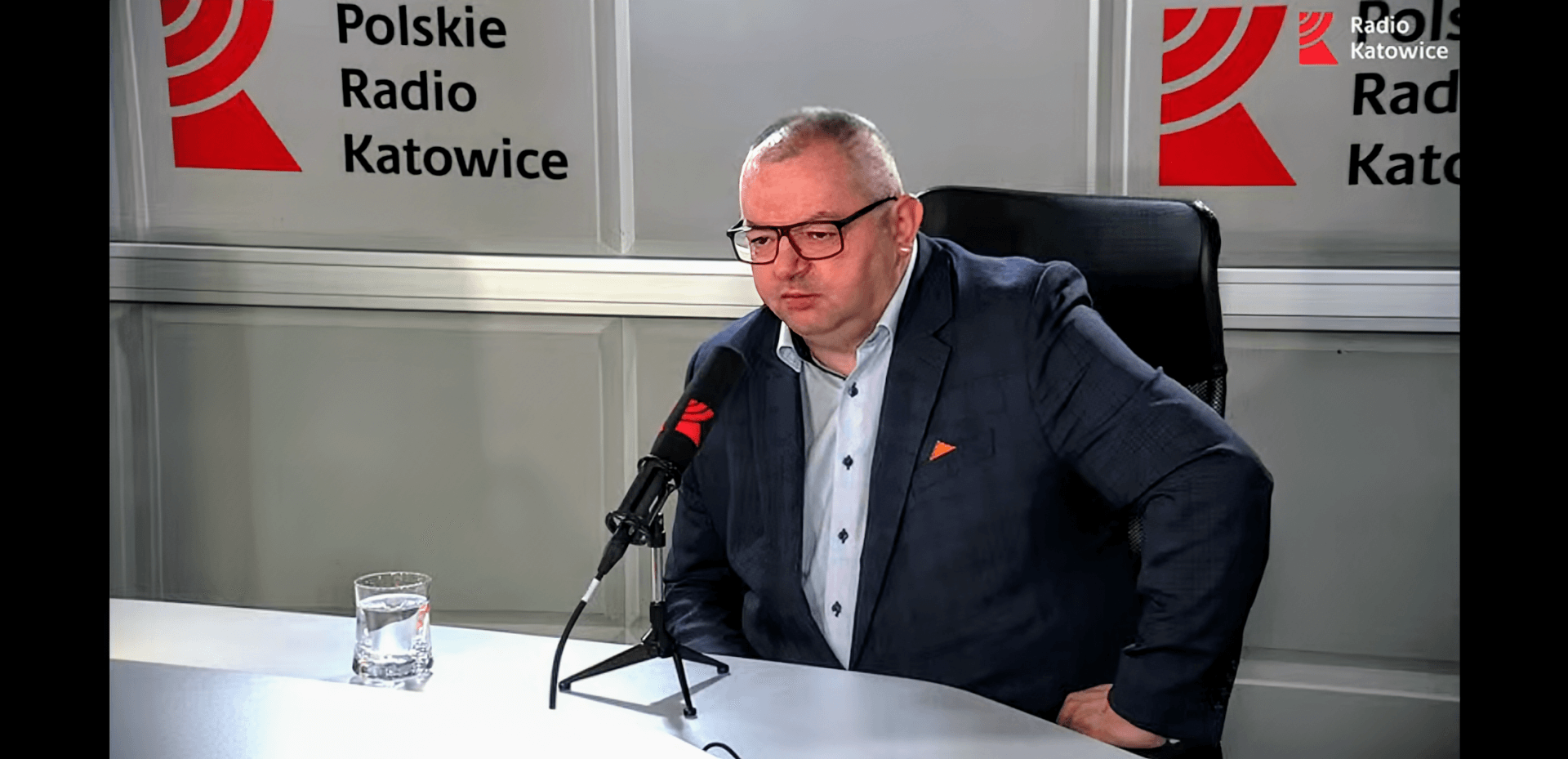 Krzysztof Klimosz w studiu PR Katowice