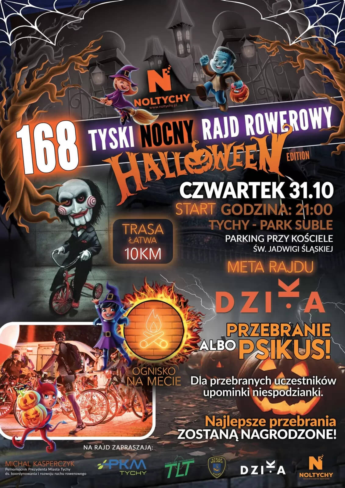 Tyski nocny Rajd Rowerowy - edycja Halloween